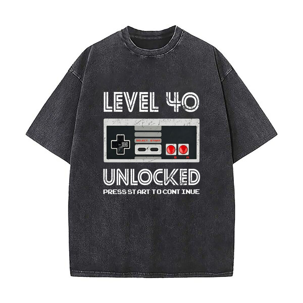 Retro Gaming Shops - Мужская летняя футболка уровня 40 Gaming,