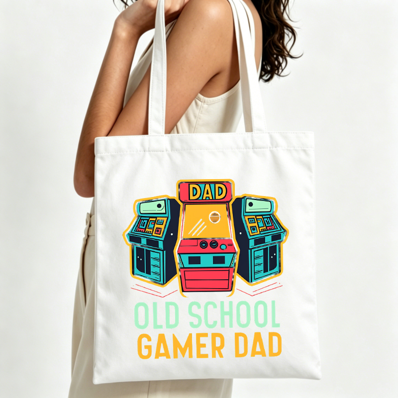 Retro Gaming Shops - Женская сумка-тоут из холщовой ткани с